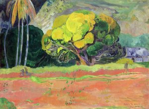Fatata te Moua (U podnóża góry) autorstwa Paul Gauguin