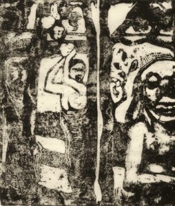 Kobieta zbierająca owoce i Oviri autorstwa Paul Gauguin