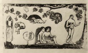Kobiety, zwierzęta i liście autorstwa Paul Gauguin