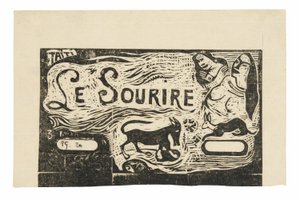 Lis, popiersia dwóch kobiet i królik, nakrycie głowy dla Le sourire autorstwa Paul Gauguin