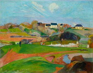 Francuski: Champs au Pouldu, ou Paysage au Pouldu Krajobraz w Le Pouldu autorstwa Paul Gauguin