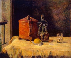 francuski: À la fenêtre, nature morte At the Window autorstwa Paul Gauguin