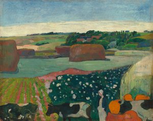 Stogi siana w Bretanii autorstwa Paul Gauguin