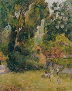 Chaty pod drzewami autorstwa Paul Gauguin