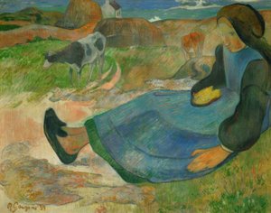 Kowbojka, czyli młoda Bretońska kobieta autorstwa Paul Gauguin