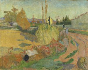 Krajobraz w Arles, 1888 autorstwa Paul Gauguin