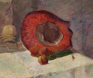 Czerwony kapelusz autorstwa Paul Gauguin