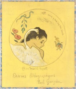 Leda Design for a Plate: Wstyd tym, którzy źle myślą Honi Soit Qui Mal y Pense..., 1889. autorstwa Paul Gauguin