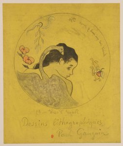 Léda: Entwurf für einen Teller autorstwa Paul Gauguin