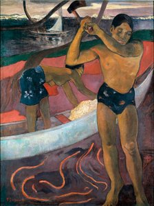 Człowiek z osią Obraz Paula Gauguina (1848-1903) autorstwa Paul Gauguin