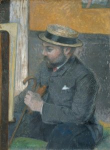 Mężczyzna z wioślarzem autorstwa Paul Gauguin
