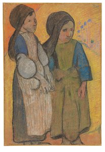 Mali Bretończycy przed morzem II autorstwa Paul Gauguin