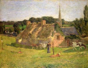 Pole Lollichona i kościół Pont-Aven, 1886 autorstwa Paul Gauguin