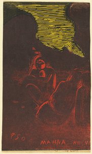 Mahna no Varua Ino (Demon mówi) [verso] autorstwa Paul Gauguin