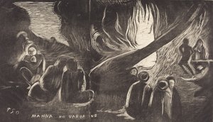 Mahna no Varua Ino Diabeł mówi, 18941895. autorstwa Paul Gauguin
