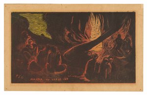 Mahna no varua ino (Diabeł mówi), z Noa Noa Suite autorstwa Paul Gauguin