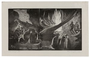 Mahna no varua ino (The Devil Speaks), z albumu Noa Noa Suite autorstwa Paul Gauguin