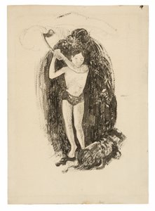 Człowiek z siekierą autorstwa Paul Gauguin