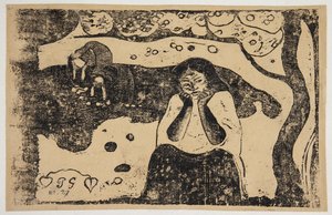 Ludzkie nieszczęścia. autorstwa Paul Gauguin
