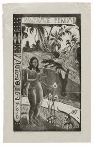 Nawa nawy fenua (Wspaniała Kraina), z Noa Noa Suite autorstwa Paul Gauguin