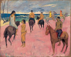 Na koniu w Seashore II. autorstwa Paul Gauguin
