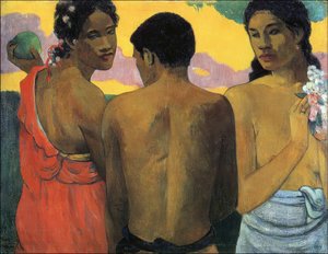 P. Gauguin, Trzech Tahitańczyków autorstwa Paul Gauguin