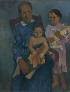 Polinezyjska kobieta z dziećmi, 1901 autorstwa Paul Gauguin