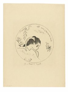 Projet d’assiette (Leda) (Projekt na talerz [Leda]), frontyspis z Suity Volpini autorstwa Paul Gauguin