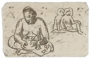 Siedząca kobieta (związany z obrazem Siostra Miłosierdzia) autorstwa Paul Gauguin