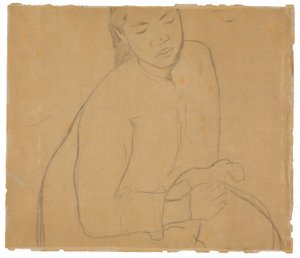 Siedząca Tahitańska Kobieta (związana z obrazem Te faaturuma [Reverie]) autorstwa Paul Gauguin