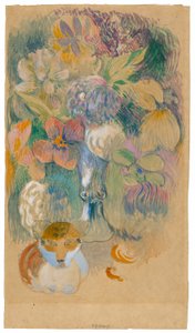 Martwa natura z Cat autorstwa Paul Gauguin