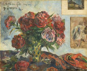 Martwa natura z piwoniami autorstwa Paul Gauguin