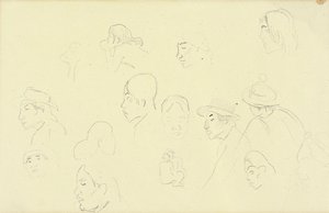 Studia głów i postaci, ok. 1893 autorstwa Paul Gauguin
