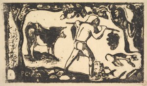 Tahitańskie niosące banany, 1898-99. autorstwa Paul Gauguin