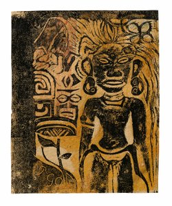 Tahitański bożek — bogini Hina autorstwa Paul Gauguin