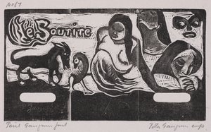 Seria tahitańska: uśmiech. autorstwa Paul Gauguin