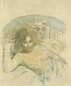 Tahitańska kobieta ze złym duchem autorstwa Paul Gauguin