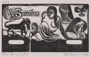 Seria Tahitian i Noa Noa, Uśmiech (drzeworyt) autorstwa Paul Gauguin