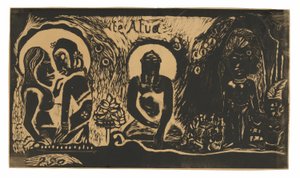 Te atua (Bóg), z Noa Noa Suite autorstwa Paul Gauguin