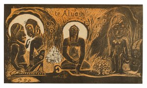 Te atua (Bóg), z Noa Noa Suite autorstwa Paul Gauguin