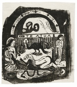 Te atua (Bóg), z Suity późnych rycin drewnianych autorstwa Paul Gauguin