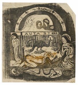 Te atua (Bóg), z Suity późnych rycin drewnianych autorstwa Paul Gauguin