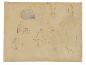 Dziesięć badań postaci tahitańskich autorstwa Paul Gauguin