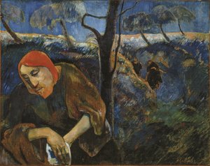 Agonia w Ogrodzie Chrystus w Ogrodzie Getsemani, 1889. autorstwa Paul Gauguin