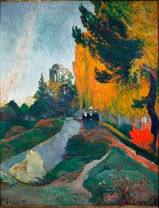 Alyscamps, detal (olej na płótnie) autorstwa Paul Gauguin