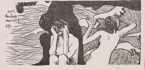 Czarne skały. autorstwa Paul Gauguin