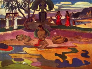 Dzień Boga Mahana No Atua, 1936 autorstwa Paul Gauguin