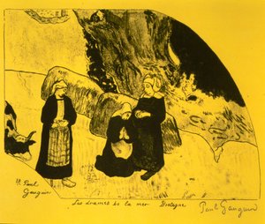 Dramat morza, Bretania, z Suity Volpini: Dessins litographiques, 1889., 1889. autorstwa Paul Gauguin
