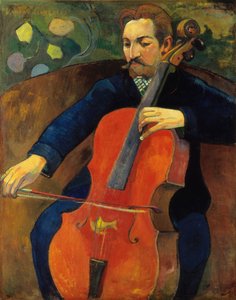 wiolonczelista autorstwa Paul Gauguin