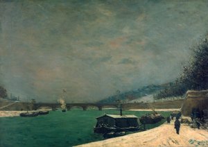 Sekwana w pobliżu Pont de Jena, 1875. autorstwa Paul Gauguin